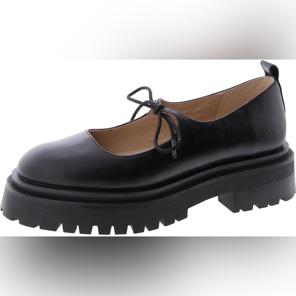 Steve Madden Black Chunky Mary Jane Flats